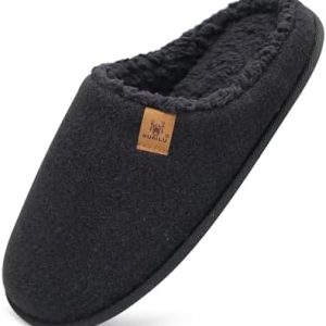 KuaiLu Memory Foam Slippers for Men | Comfy Plush Lining | Casual Slip-On for Indoor & Outdoor Use | Comfortable Bedroom