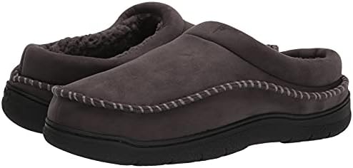 Dearfoams Men's Thompson Memory Foam Clog Slipper for Comfortable Indoor/Outdoor Use, Durable Non-Slip Soles, Perfect fo