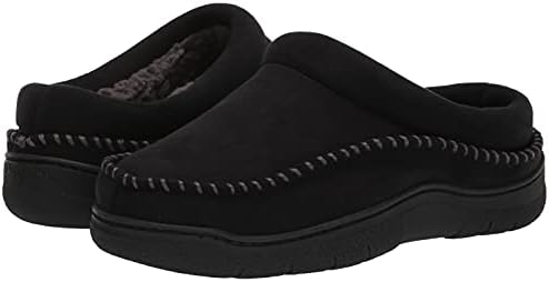 Dearfoams Men's Thompson Memory Foam Clog Slipper for Comfortable Indoor/Outdoor Use, Durable Non-Slip Soles, Perfect fo