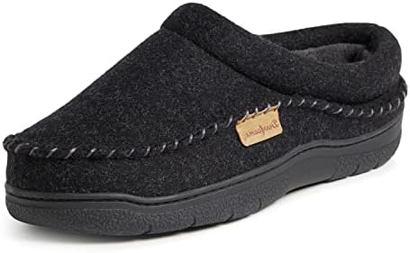 Dearfoams Men's Thompson Memory Foam Clog Slipper for Comfortable Indoor/Outdoor Use, Durable Non-Slip Soles, Perfect fo