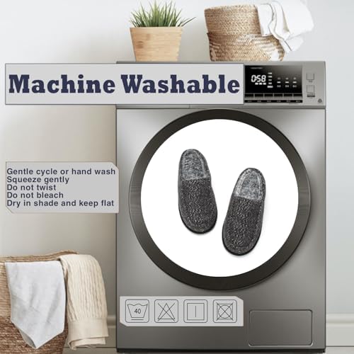 Cozylook Men's Slip-on Slippers | Memory Foam Indoor/Outdoor Moccasins | Non-Slip Sole, Soft Plush Lining | Comfortable