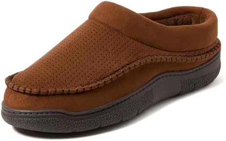 Dearfoams Men's Thompson Memory Foam Clog Slipper for Comfortable Indoor/Outdoor Use, Durable Non-Slip Soles, Perfect fo
