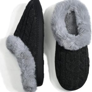 Flexwin Memory Foam Fuzzy Slippers for Women | Cozy Indoor Outdoor House Shoes | Ultimate Comfort & Support | Perfect fo