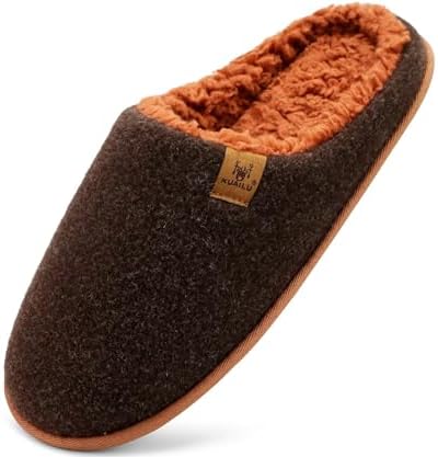 KuaiLu Memory Foam Slippers for Men | Comfy Plush Lining | Casual Slip-On for Indoor & Outdoor Use | Comfortable Bedroom