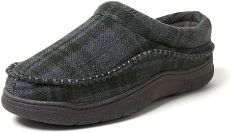 Dearfoams Men's Thompson Memory Foam Clog Slipper for Comfortable Indoor/Outdoor Use, Durable Non-Slip Soles, Perfect fo