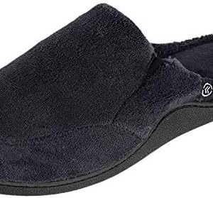 Isotoner Men's Microterry Clog Slippers + Ultra-Soft Comfort + Ideal for House Use + Cozy Footwear + Lightweight Design