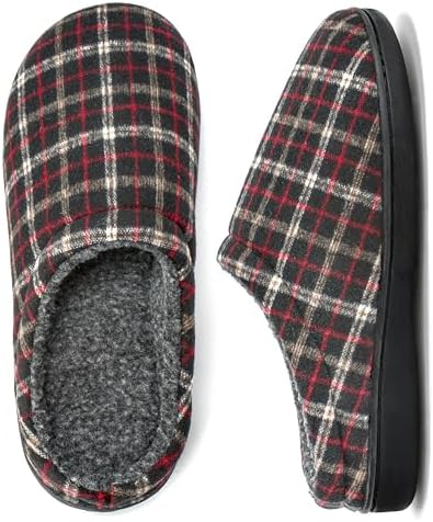 Cozyone Men's Memory Foam Slippers - Warm Indoor Outdoor House Shoes with Plush Lining & Non-Slip Sole - Sizes 7-14