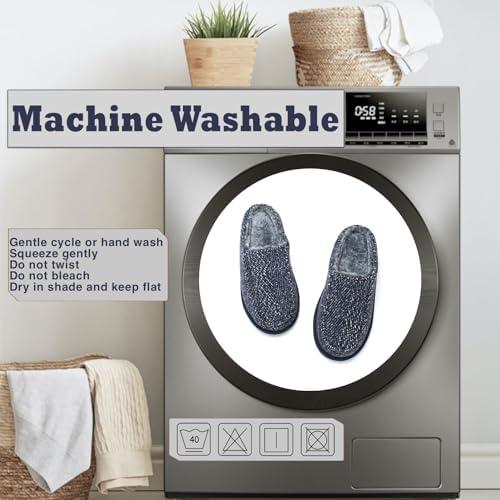 Cozylook Men's Slip-on Slippers | Memory Foam Indoor/Outdoor Moccasins | Non-Slip Sole, Soft Plush Lining | Comfortable